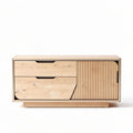 Dressoir in hout met 2 lades en 1 deur afmetingen 60 x 35 x 40cm