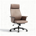 Lederen bureaustoel met verstelbare hoogte en rugleuning in bruin 60 x 60 x 110cm