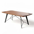 Eettafel van hout met metalen poten 180 x 90 x 75cm voor moderne interieurs